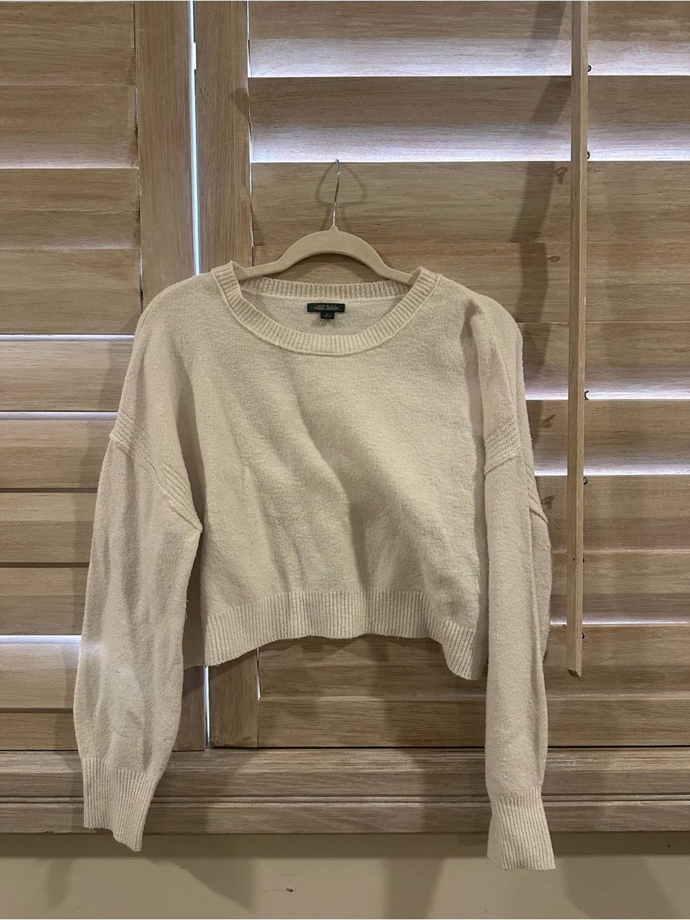 wild fable Cream Crewneck Knit Sweater